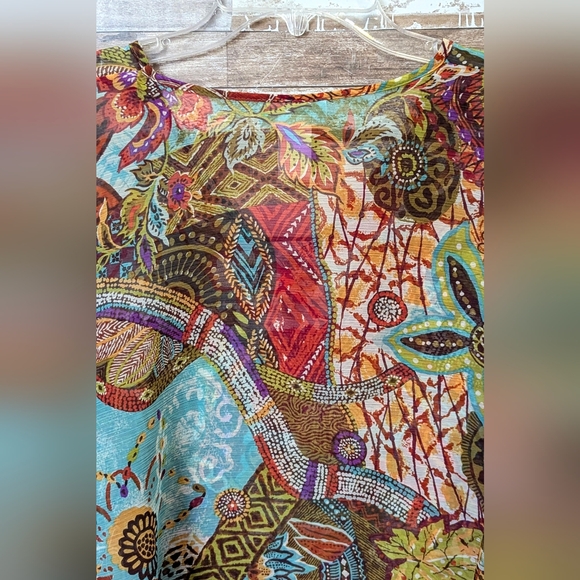 Susan Graver Oversized V Neck Overlay Poncho With Sleeve Seams - Picture 15 of 16